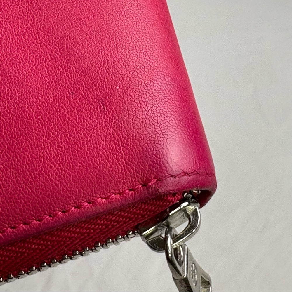 LONGCHAMP Pink Leather Bifold Wallet * flaws* - Picture 15 of 16